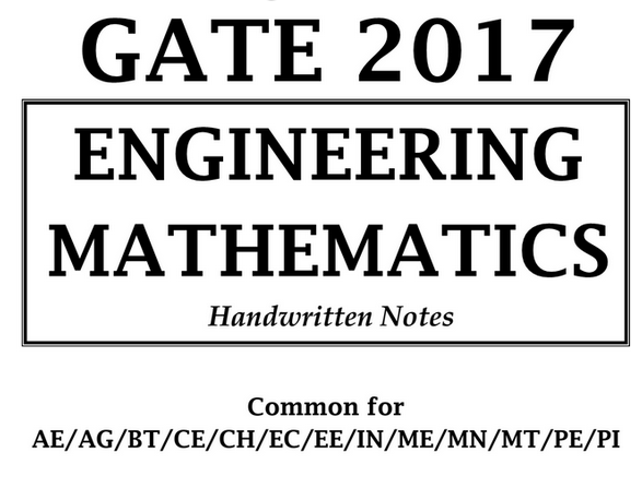 GATE Mathematics study Material Notes eBook Download