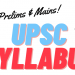 UPSC Syllabus