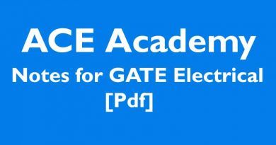 ACE Academy Notes for GATE Electrical [Pdf]