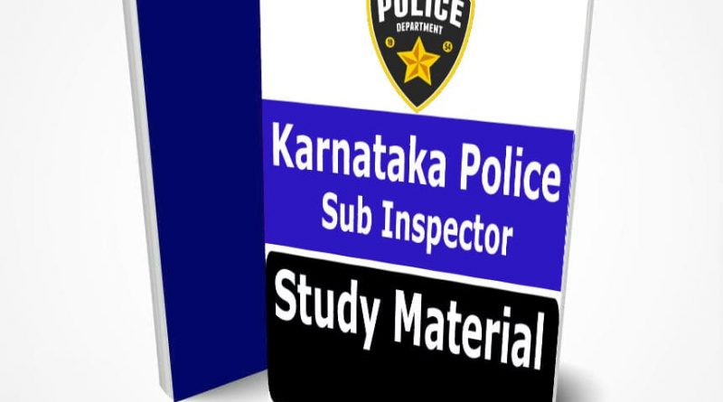 Karnataka Police Sub Inspector Study Material Book Notes[Buy]-KSP PSI Civil